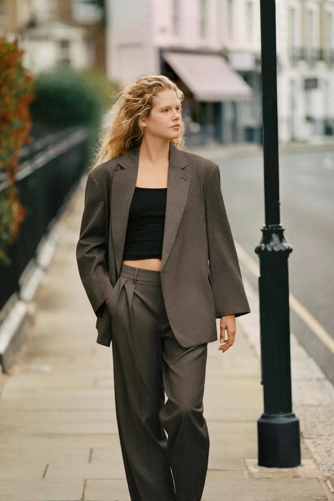 Брюки с двойными складками, Zara