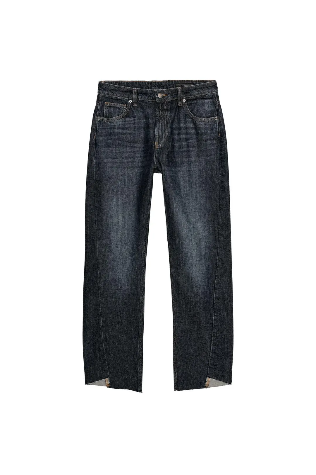 Прямые джинсы ZW Collection The Split Seam с низкой посадкой, Zara