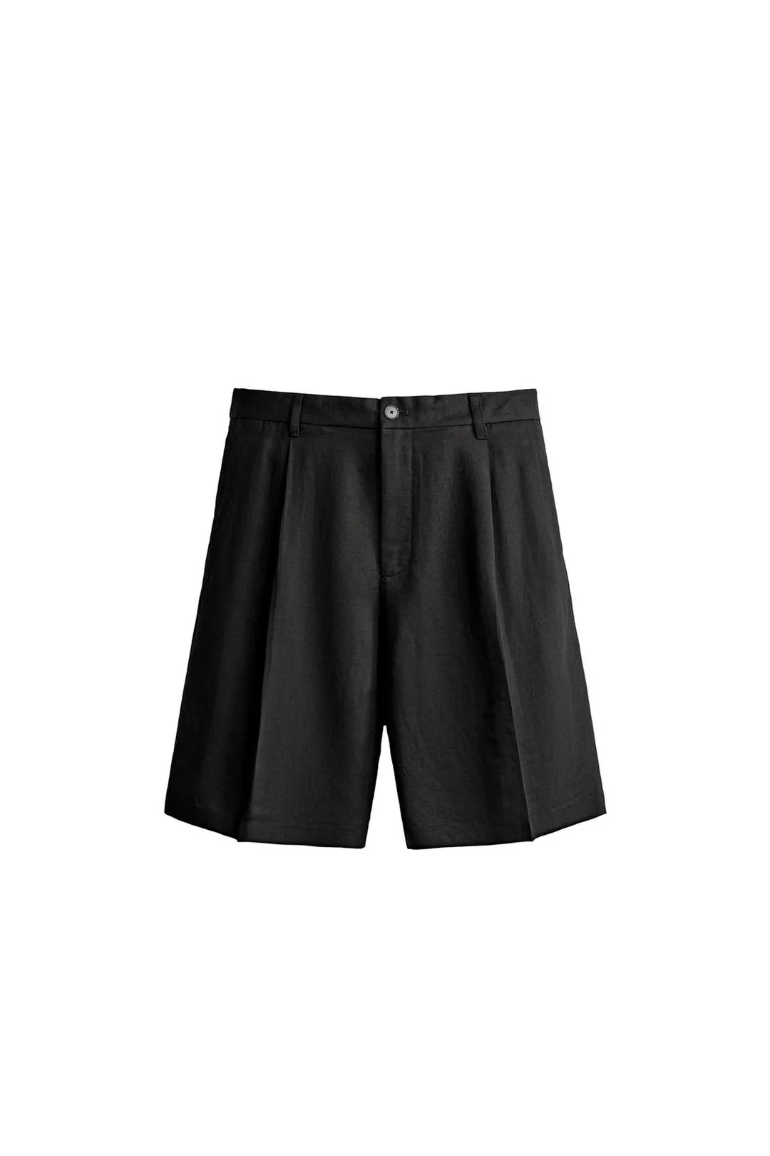Костюмные бермуды с защипами и фактурой, Zara