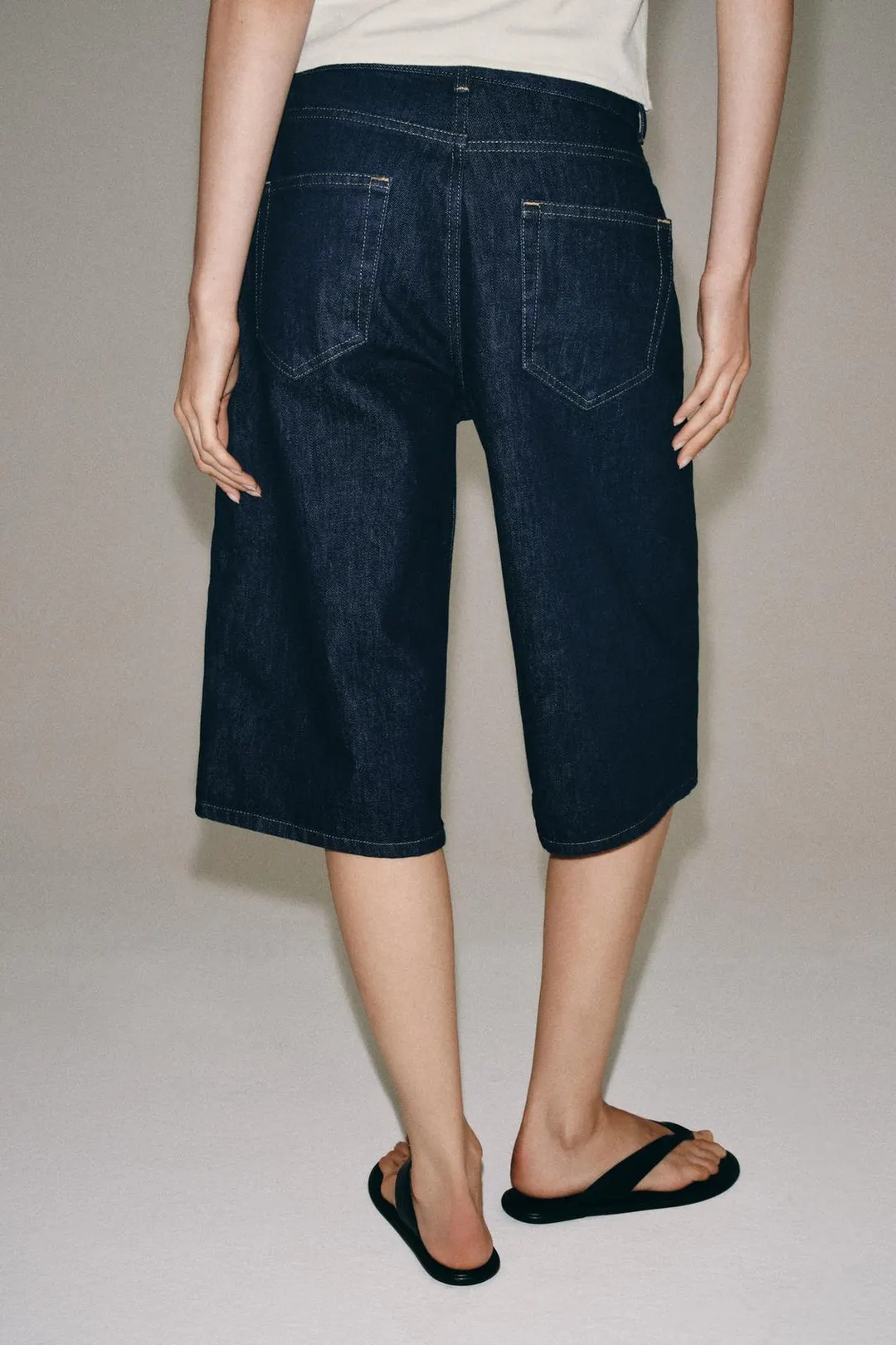 Джинсовые бермуды ZW Collection со средней посадкой, Zara