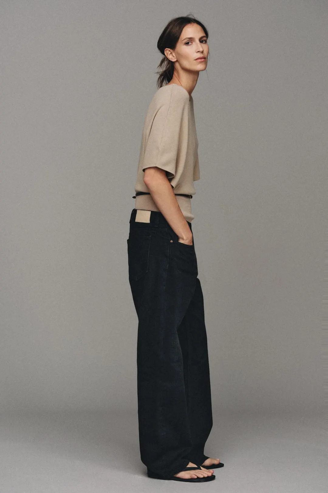 Топ вязаный с поясом, Zara