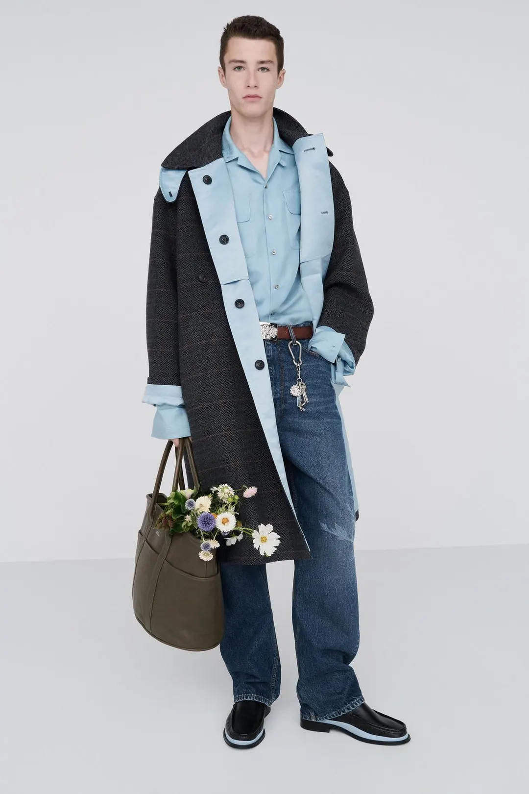 Кожаная сумка-тоут, Zara