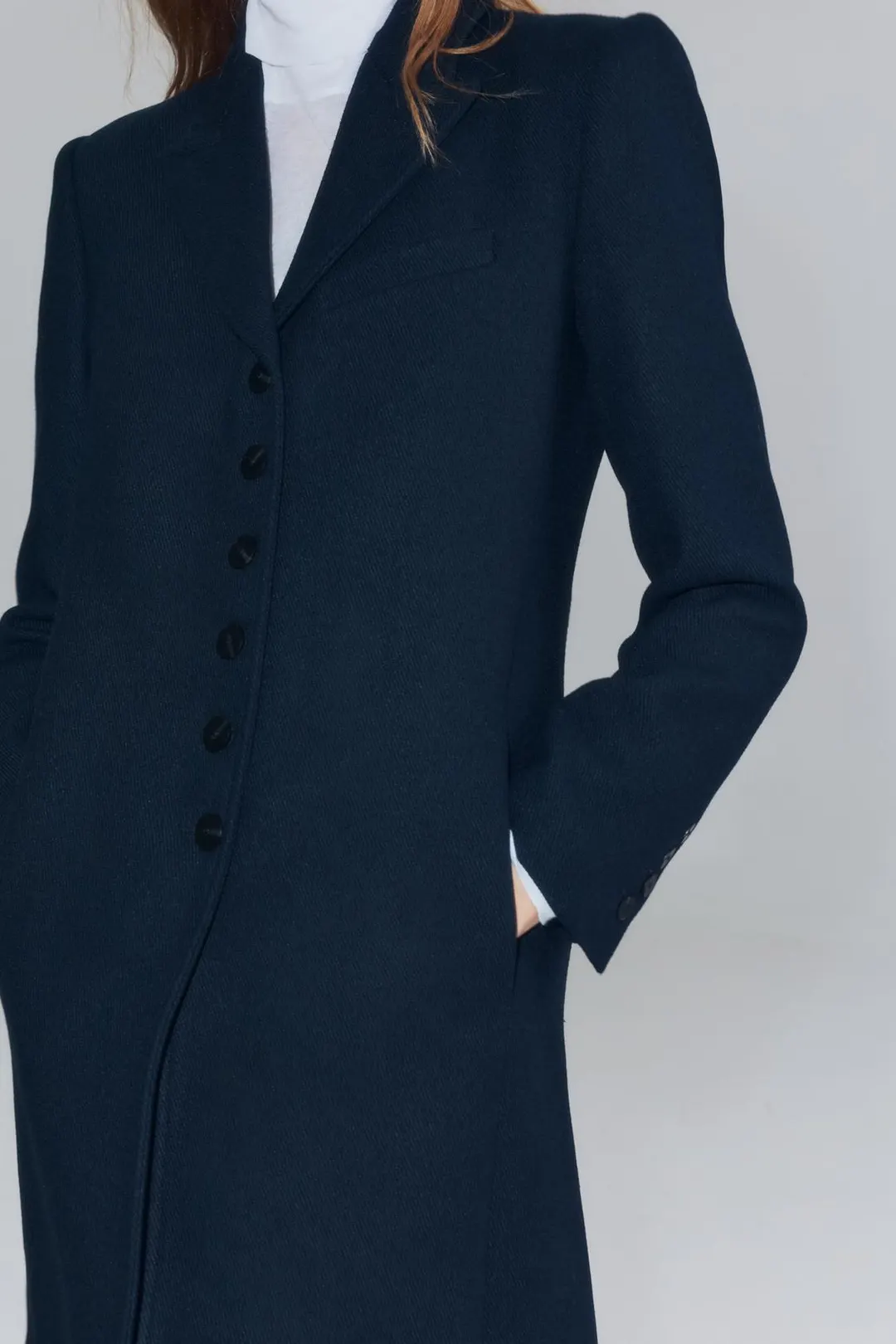 Длинное пальто из смесовой шерсти ZW Collection, Zara