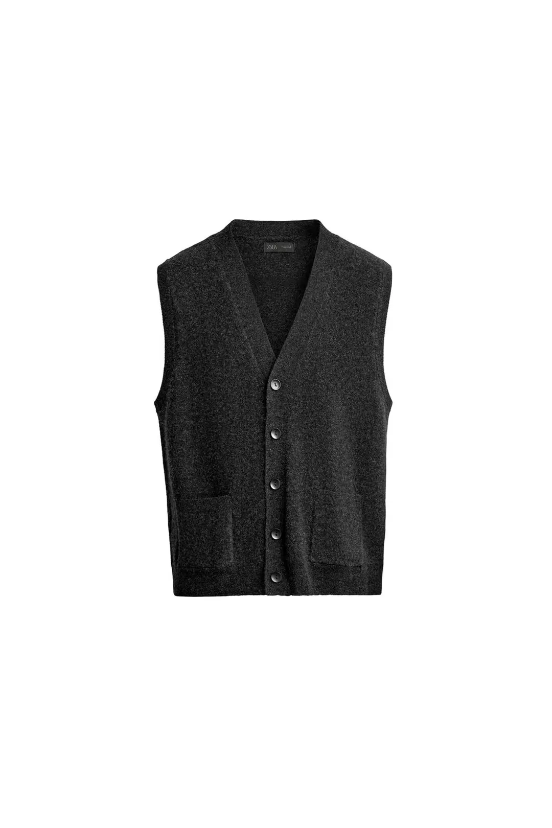 Вязаный жилет из 100% шерсти, Zara