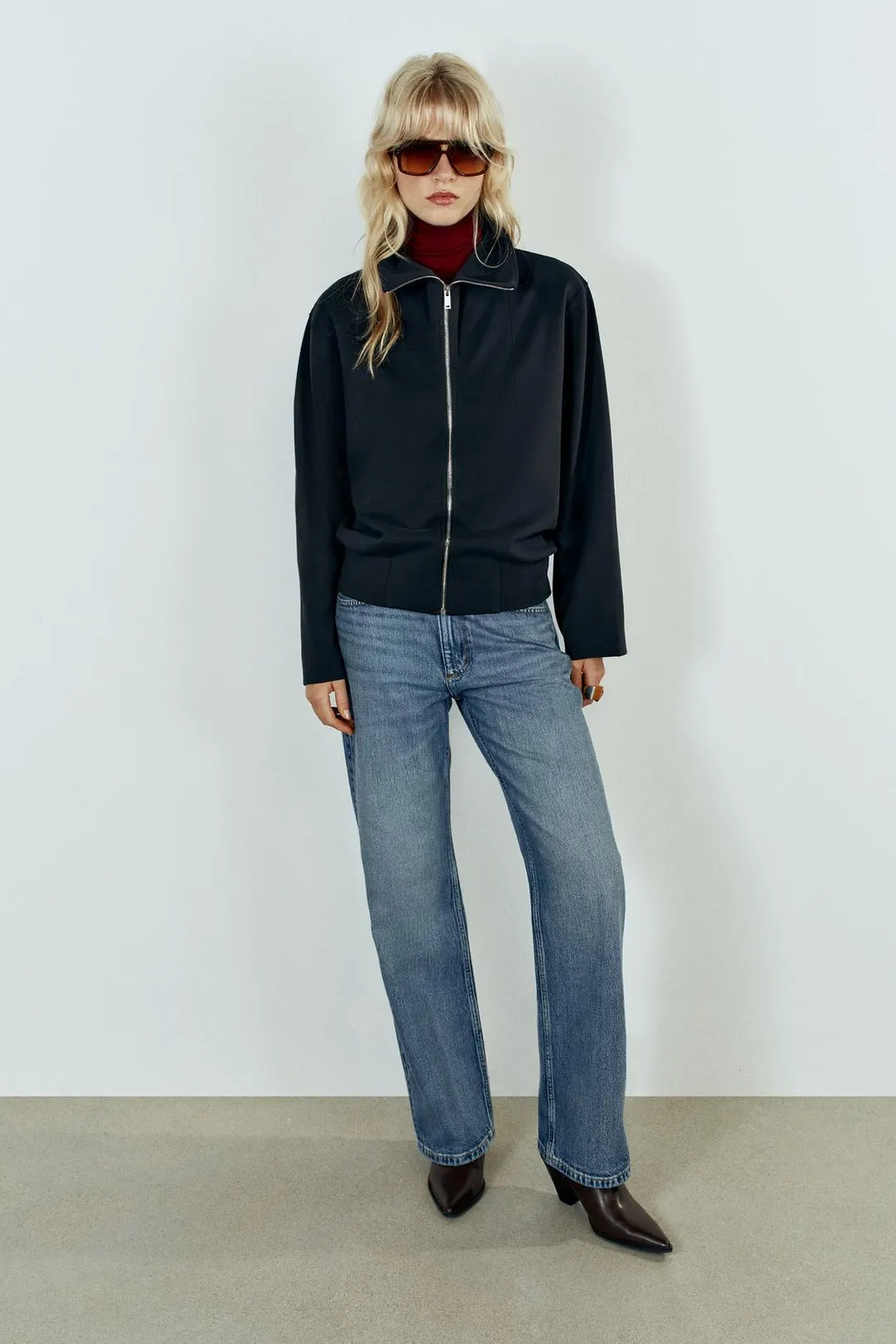 Свитшот-бомбер из интерлока, Zara