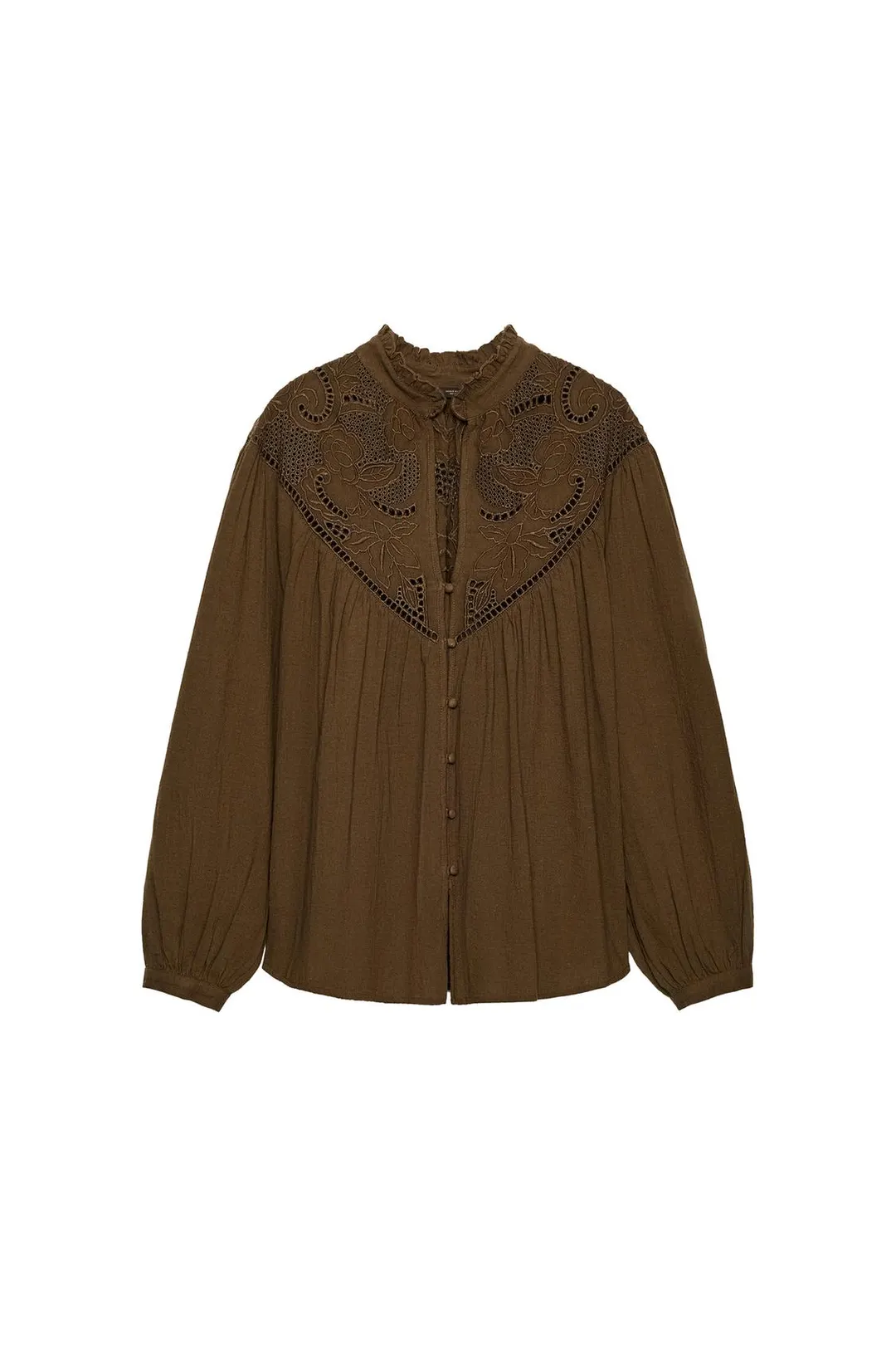 Блузка с ажурной вышивкой, Zara