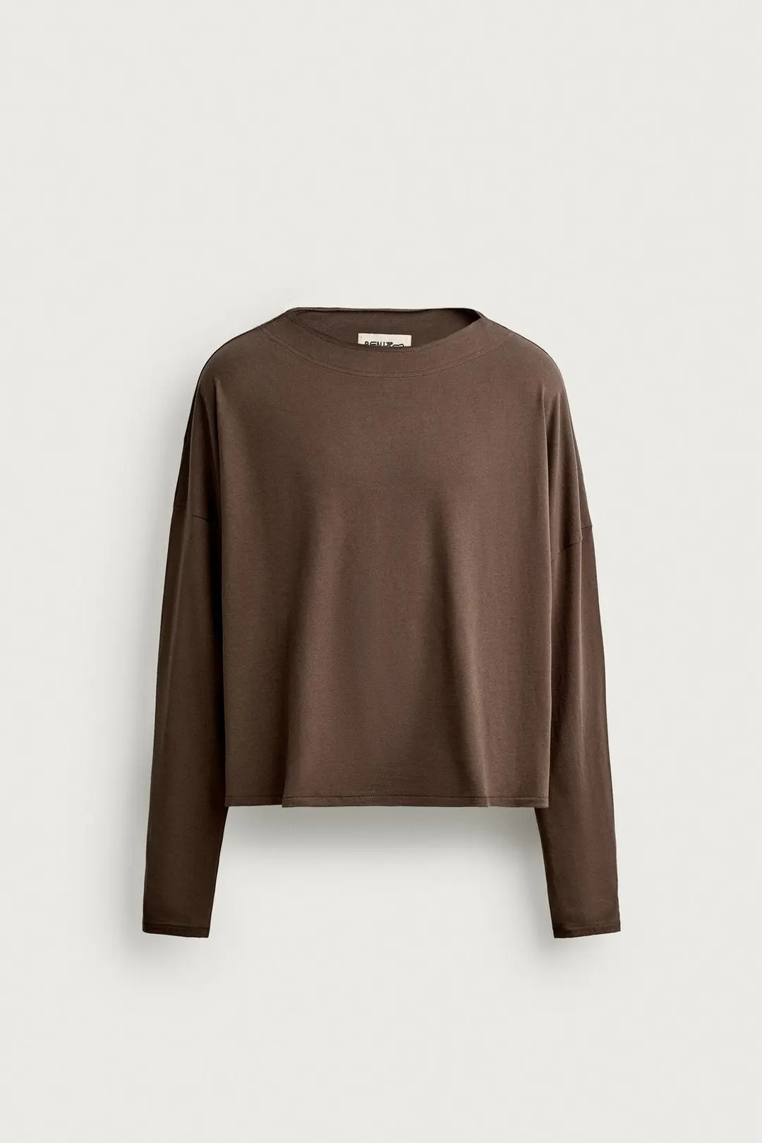 Укороченная футболка с длинными рукавами, Zara