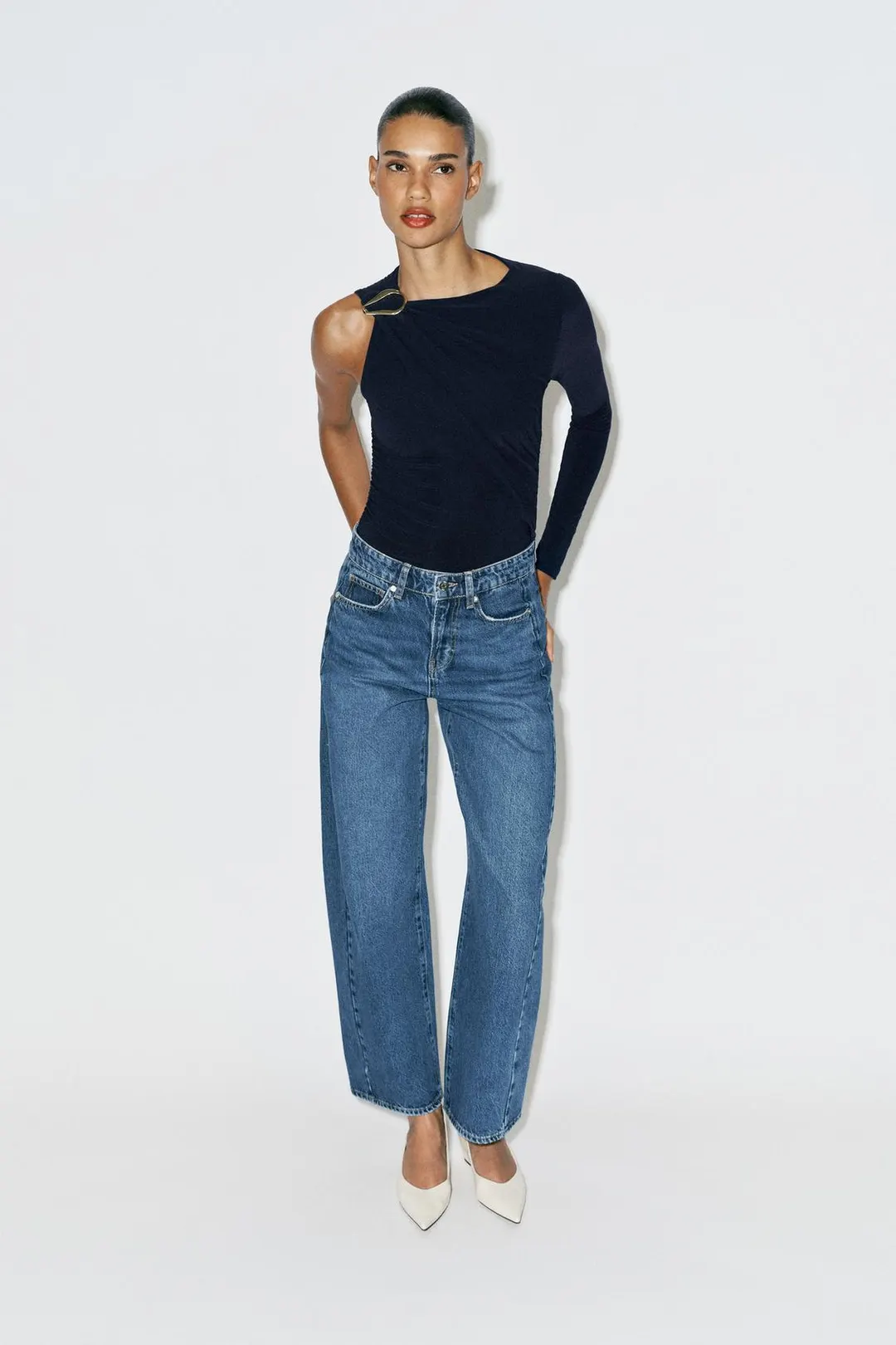 Боди с драпировкой и пряжкой, Zara