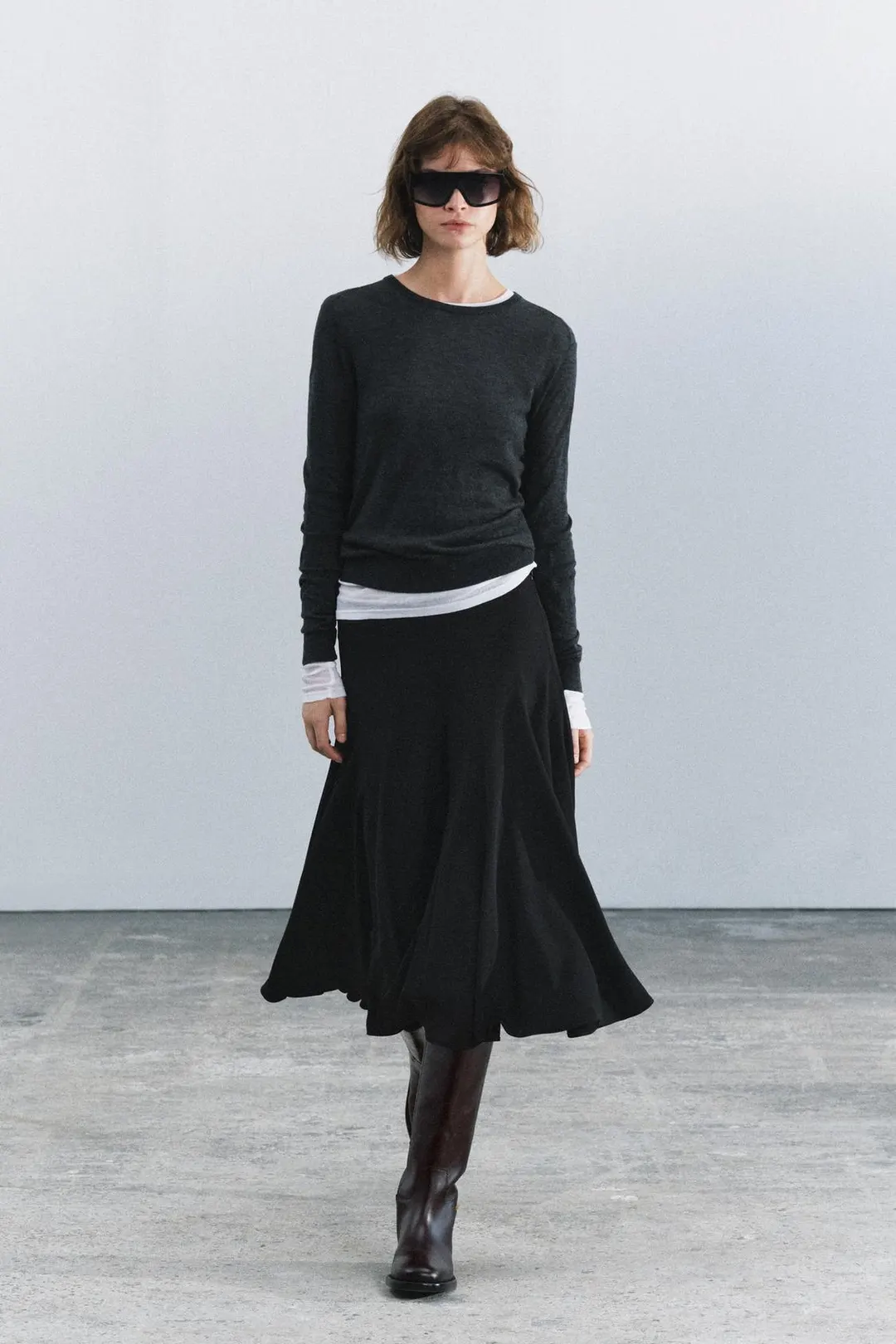 Объемная юбка миди ZW Collection, Zara