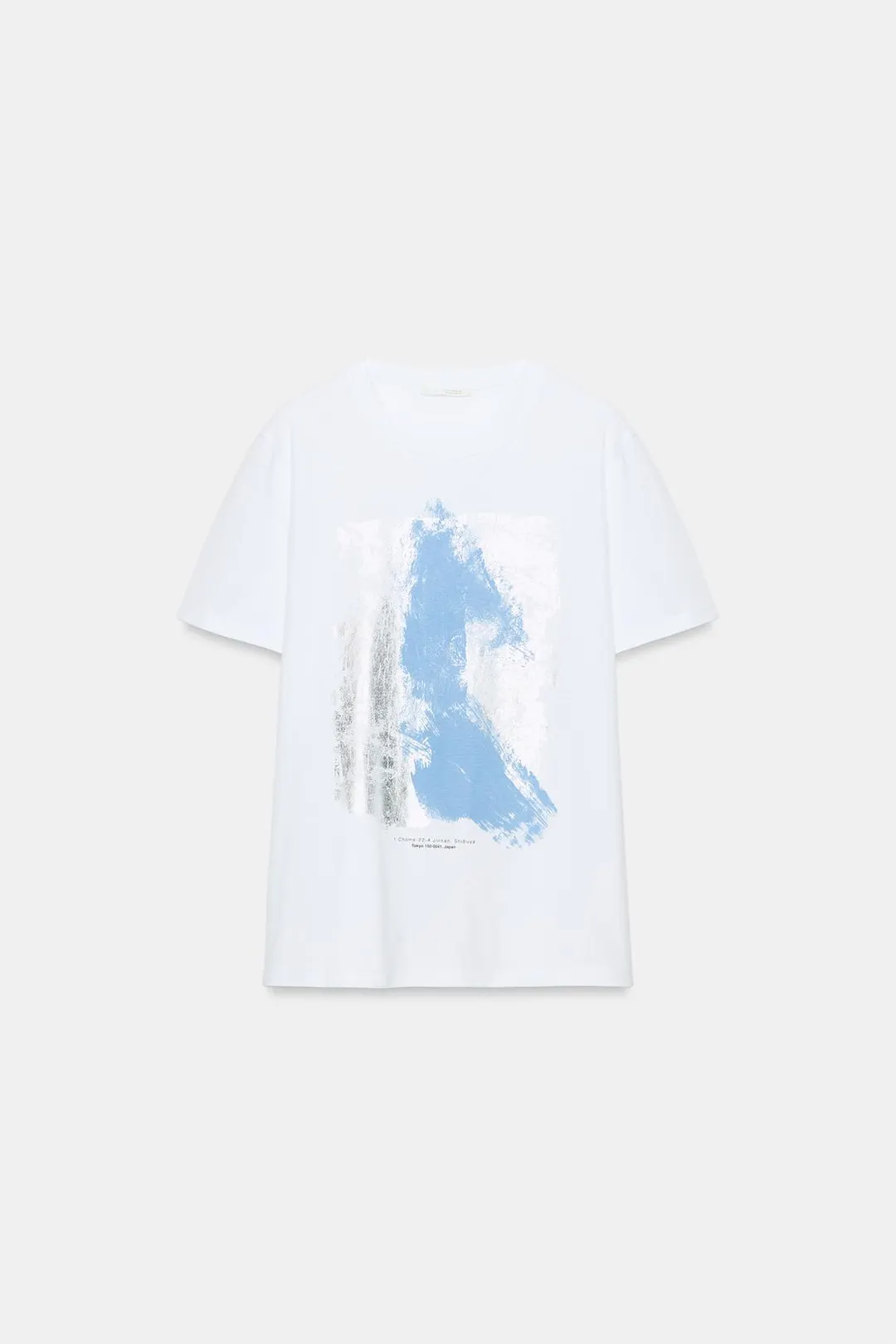 Футболка с блестящим принтом, Zara