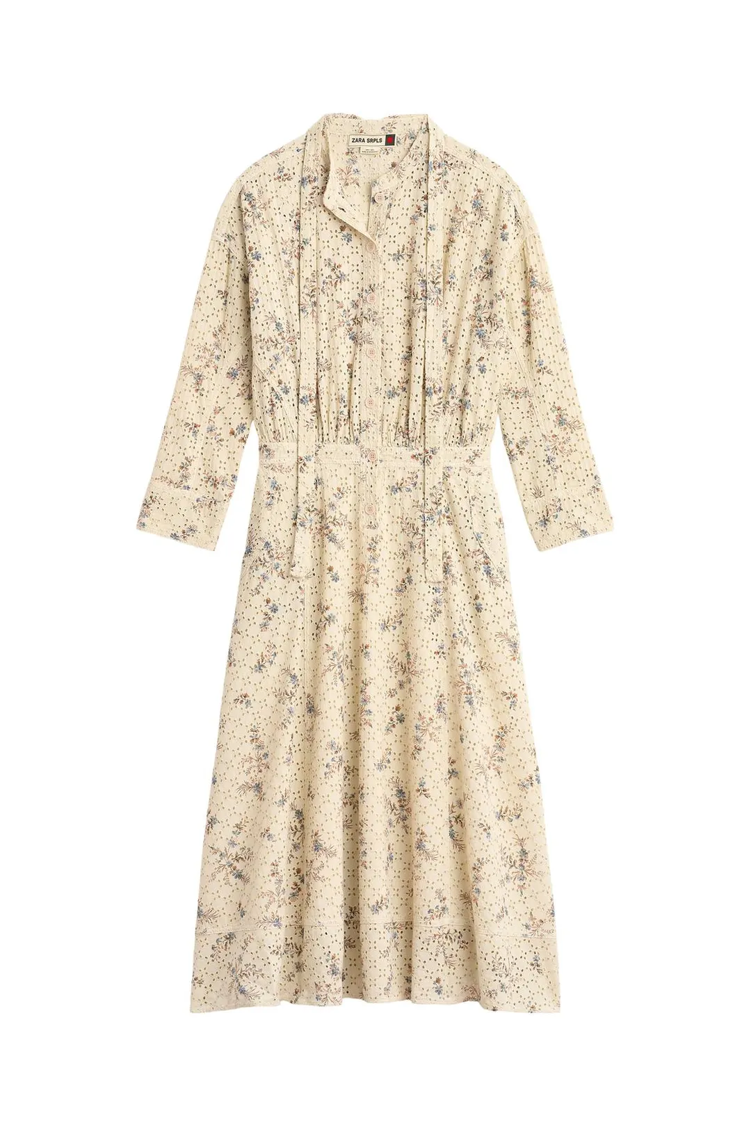 Платье с цветочной вышивкой шифли, Zara