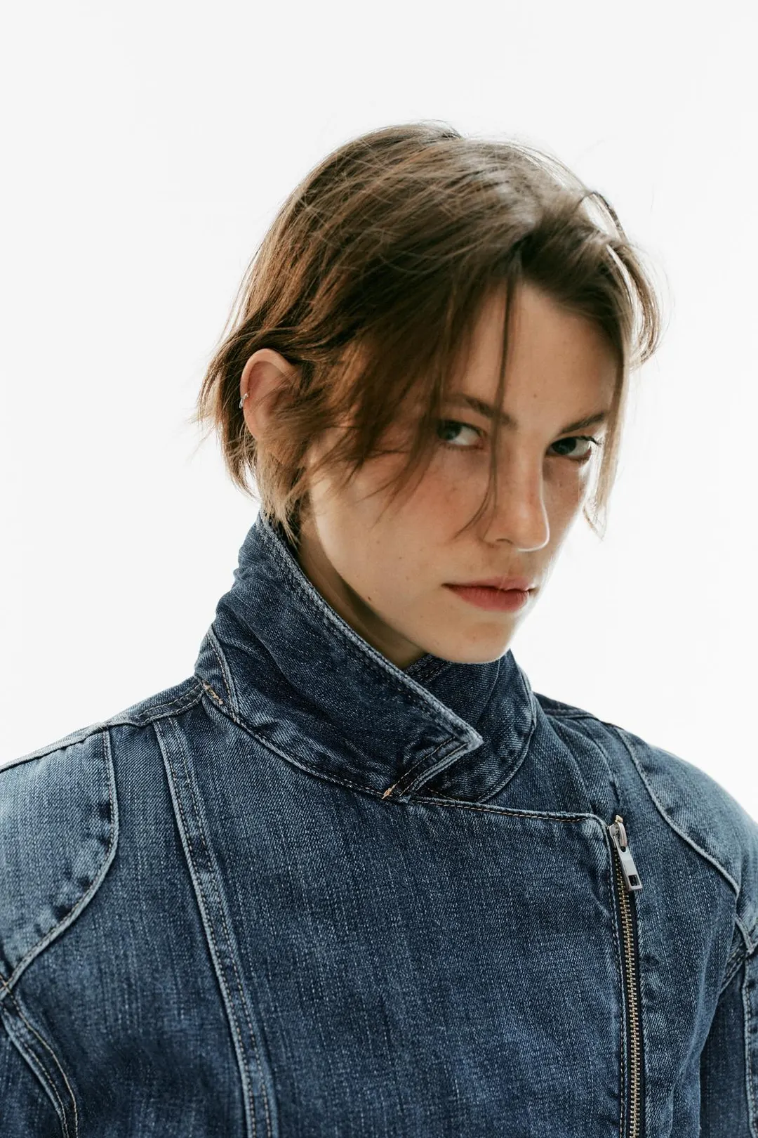 Косуха джинсовая TRF с ремнем, Zara