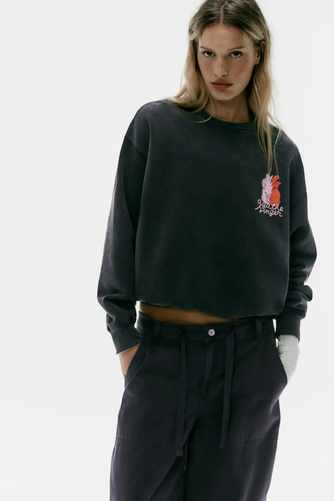 Свитшот Agathe Singer с эффектом выцветания, Zara