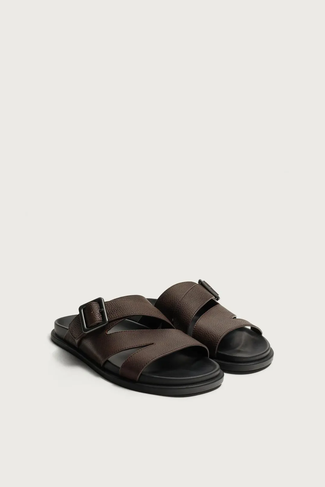 Сандалии из кожи с ремешками, Zara