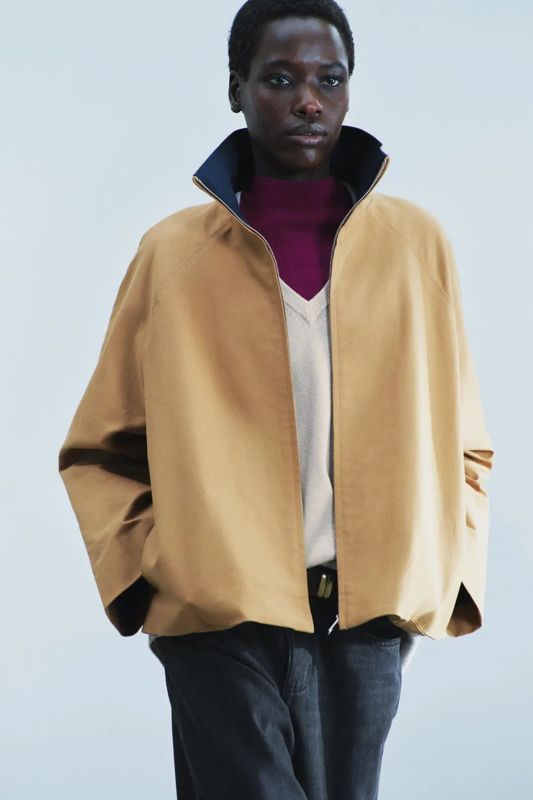 Тренч контрастный ZW Collection, Zara