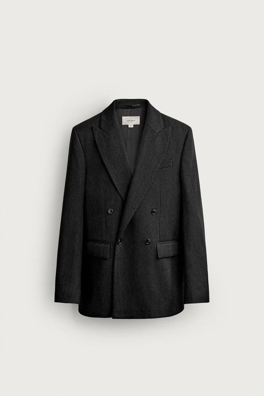 Блейзер костюмный Manteco® из 100% шерсти двубортный, Zara
