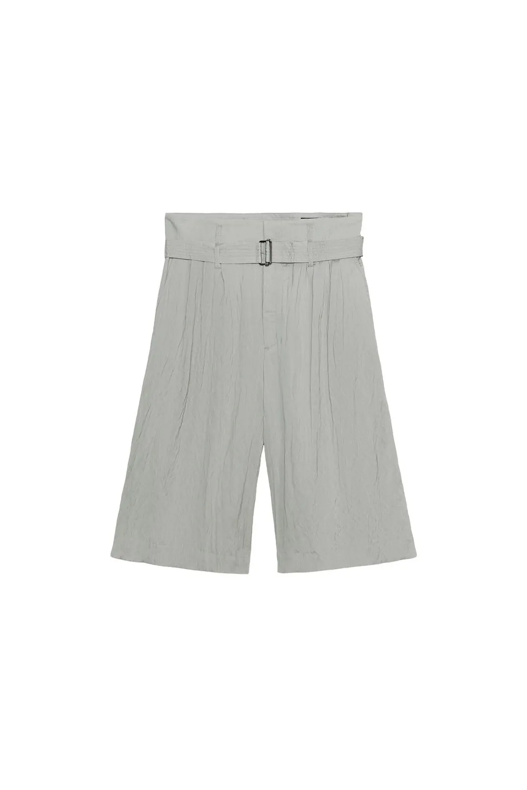 Бермуды ZW Collection со складками и ремнем, Zara