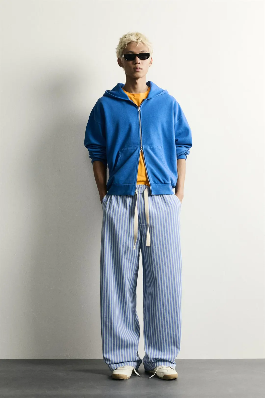 Брюки мешковатого кроя в полоску, Zara