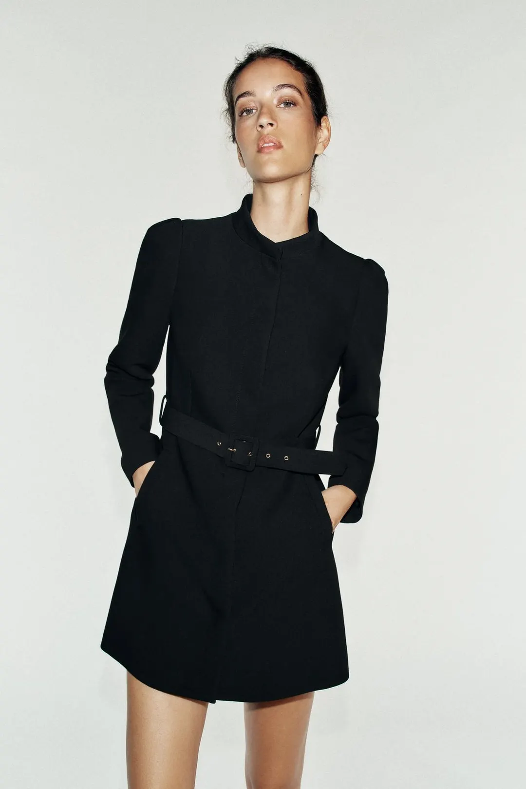 Жакет длинный с поясом, Zara