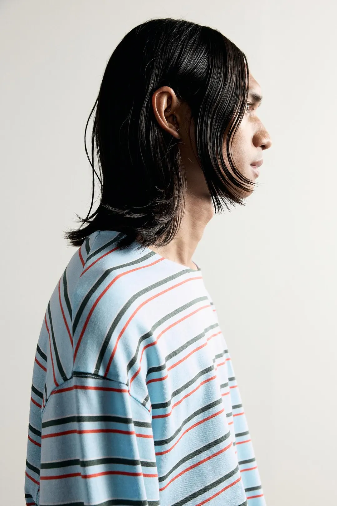 Футболка в жаккардовую полоску, Zara