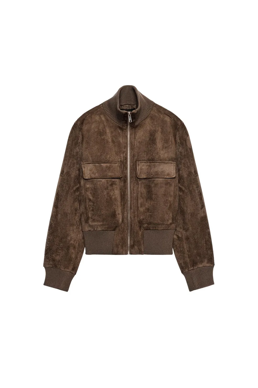 Бомбер из искусственной замши, Zara