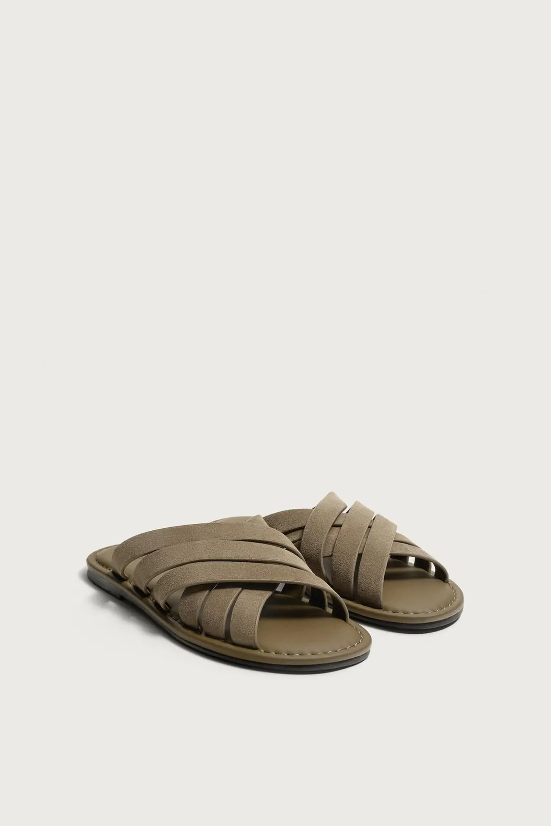 Сандалии из кожи с ремешками, Zara