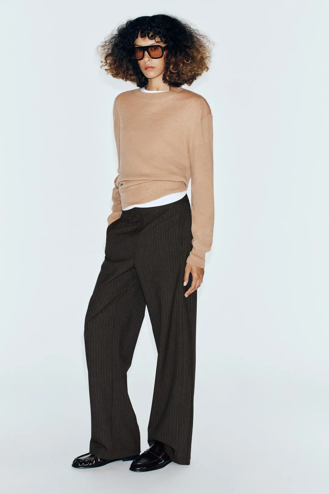 Брюки прямого кроя со средней посадкой, Zara