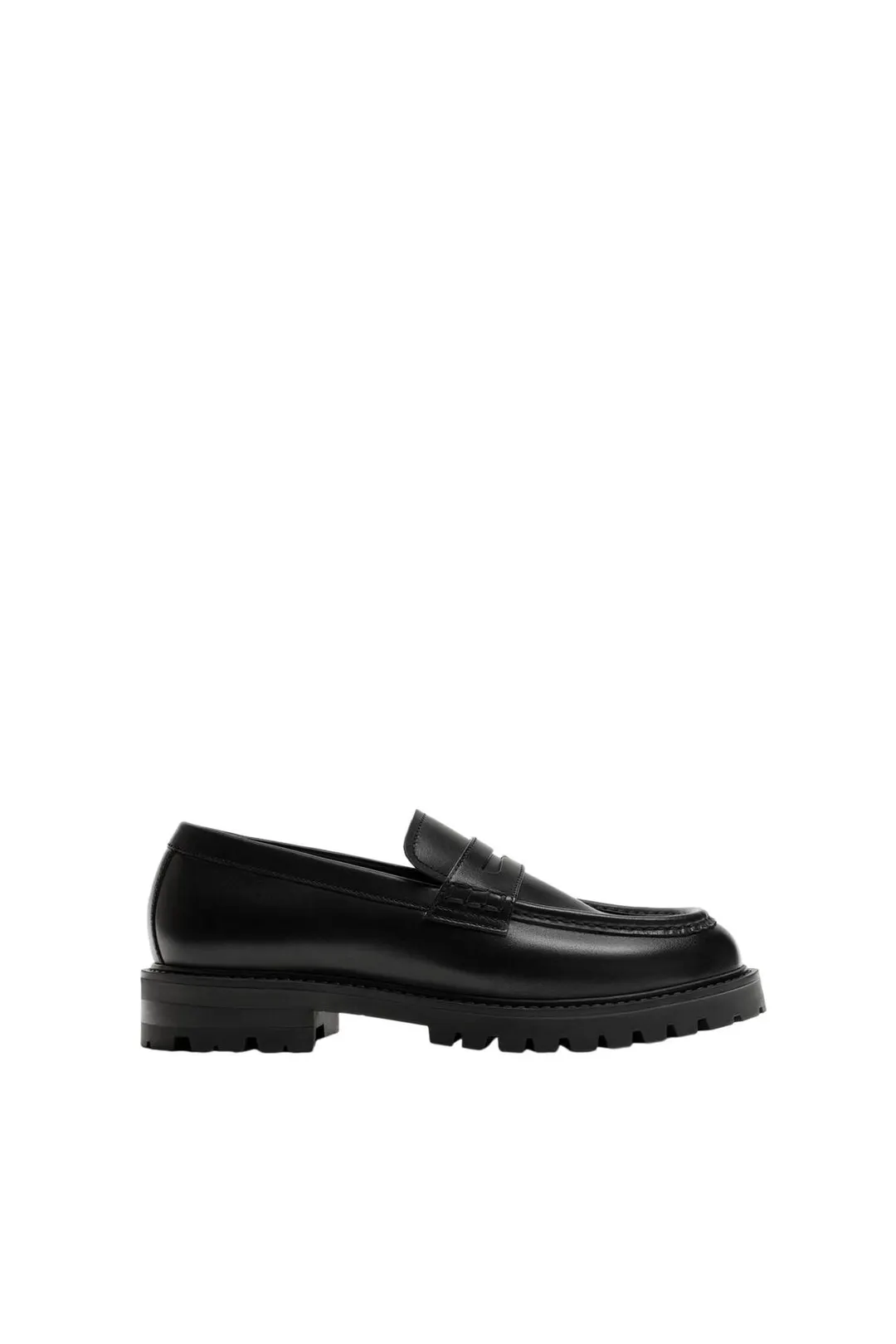 Кожаные лоферы на массивной подошве, Zara