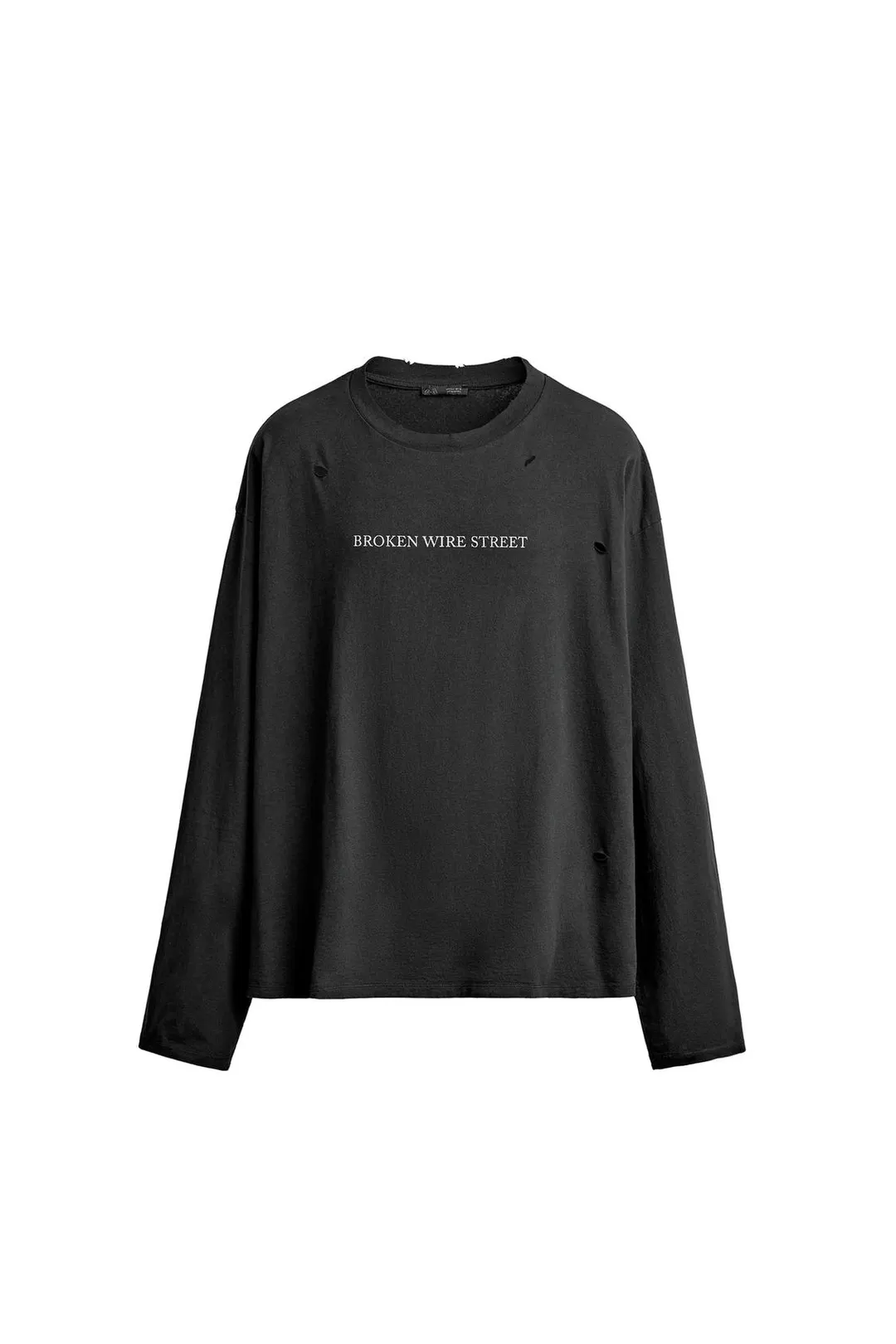 Футболка свободного кроя с принтом и эффектом потертости, Zara