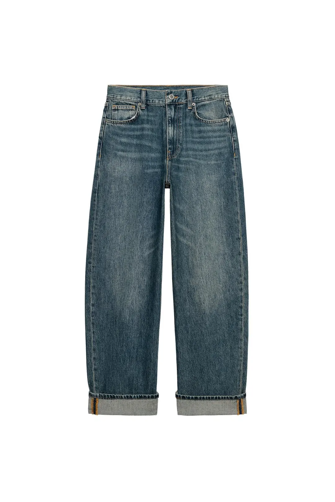 Джинсы багги со средней посадкой ZW Collection, Zara