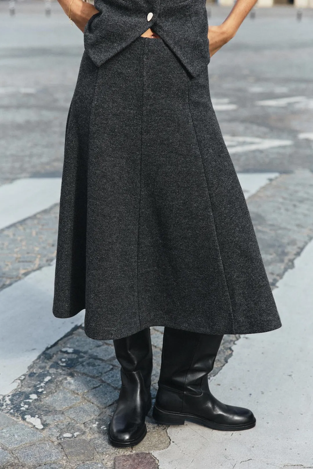 Юбка миди с оборками, Zara