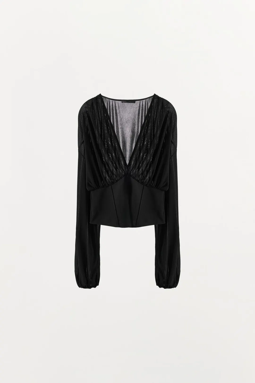 Комбинированный топ в корсетном стиле, Zara
