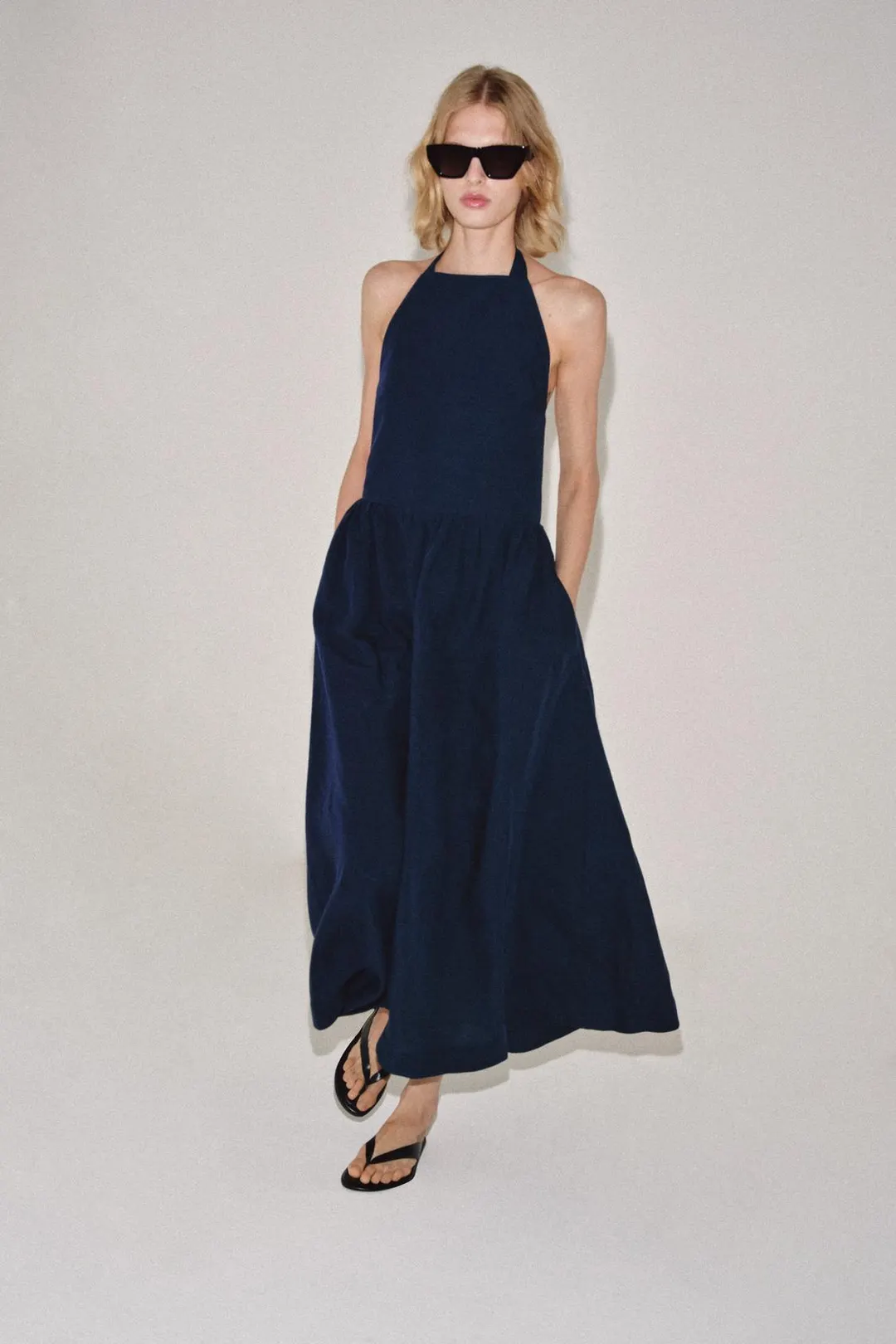 Платье ZW Collection с воротником халтер, Zara