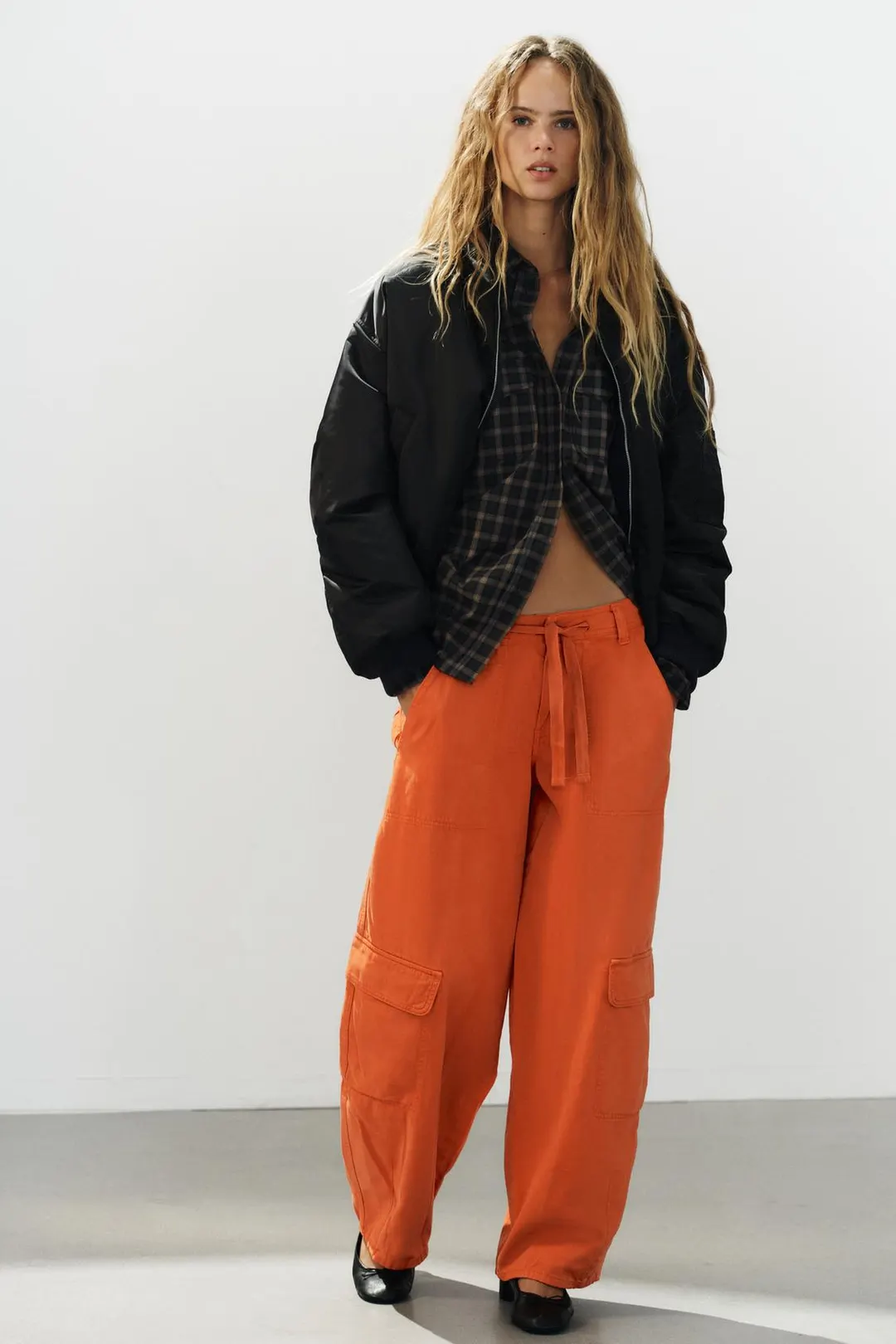 Брюки карго оверсайз, Zara