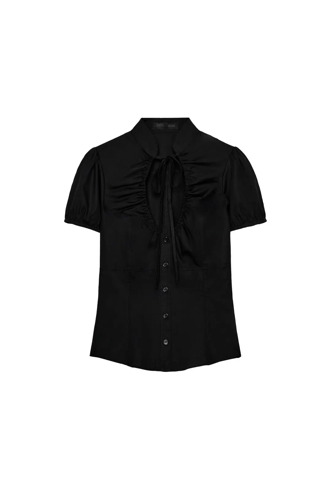 Топ из поплина с завязкой, Zara