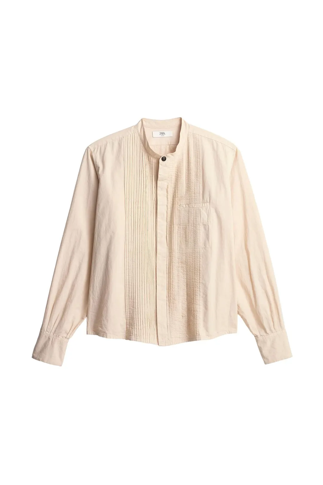 Рубашка прямоугольного кроя со складками, Zara