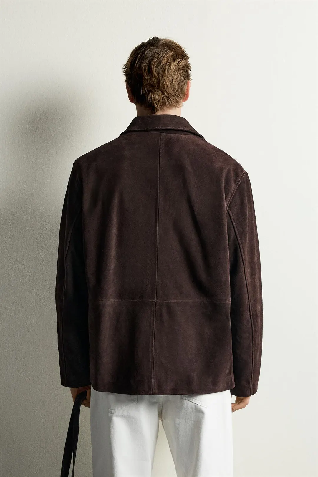 Куртка из замши с карманами, Zara