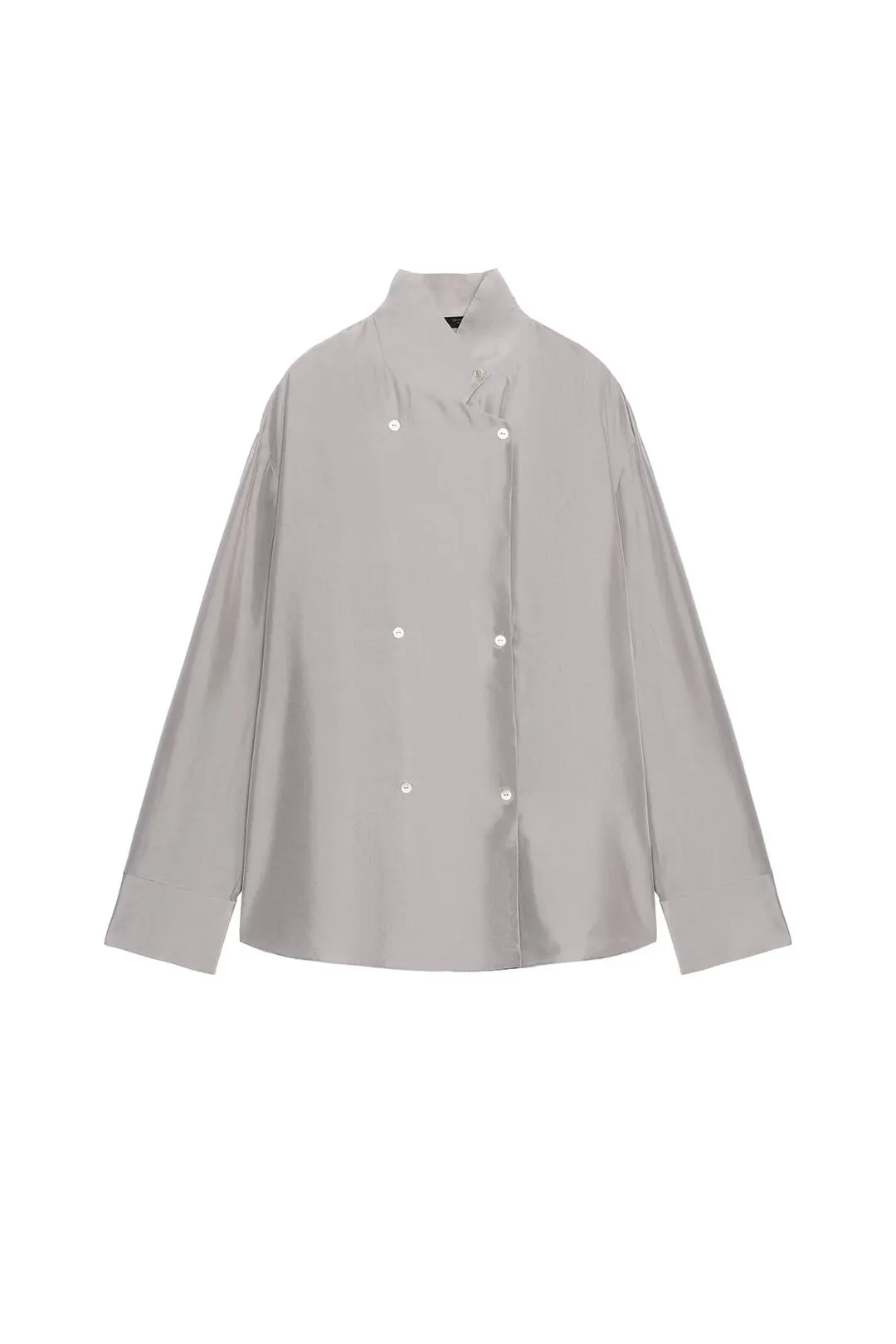 Рубашка с запахом из 100% шелка ZW Collection, Zara