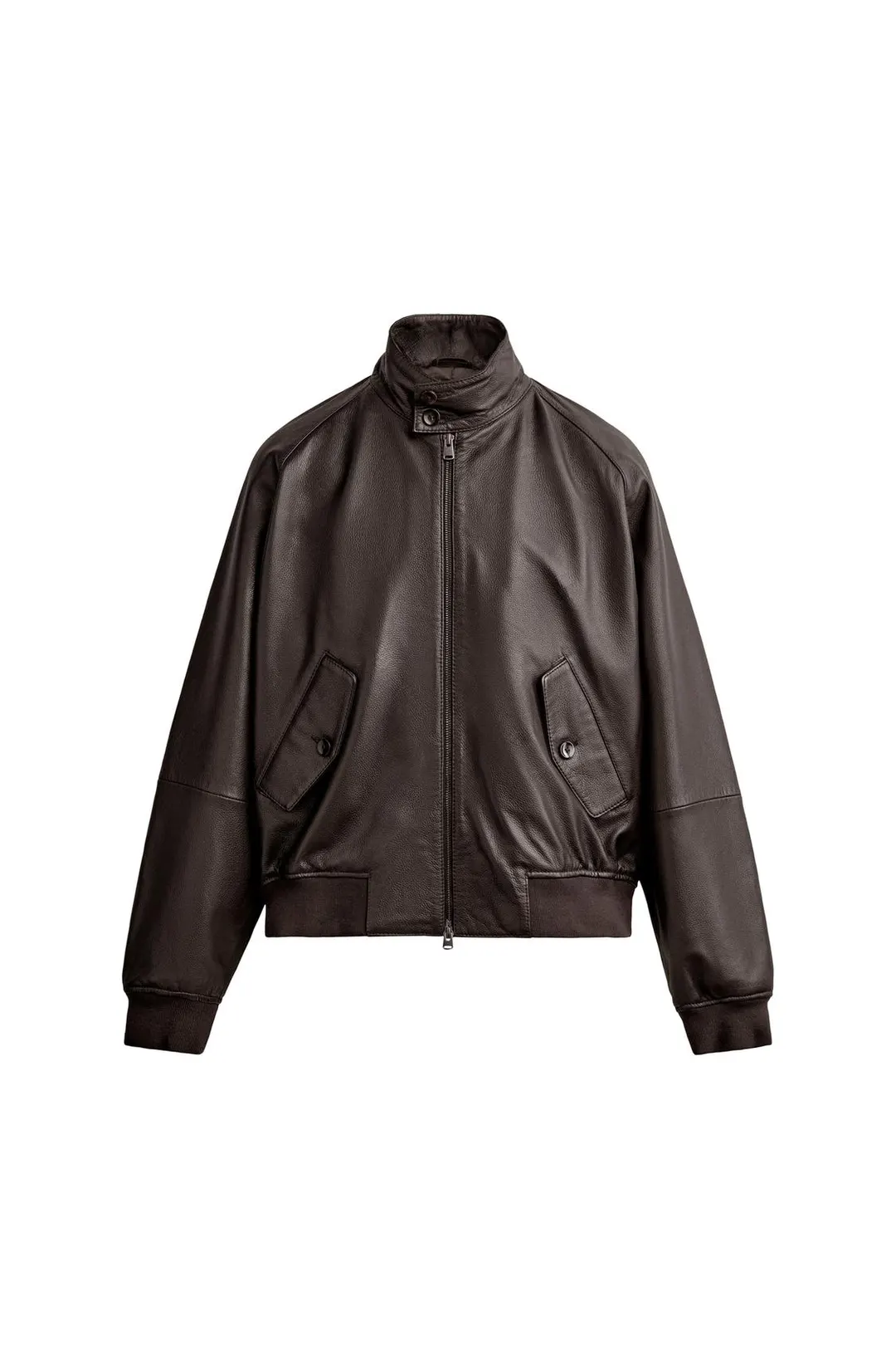 Кожаная куртка свободного кроя, Zara
