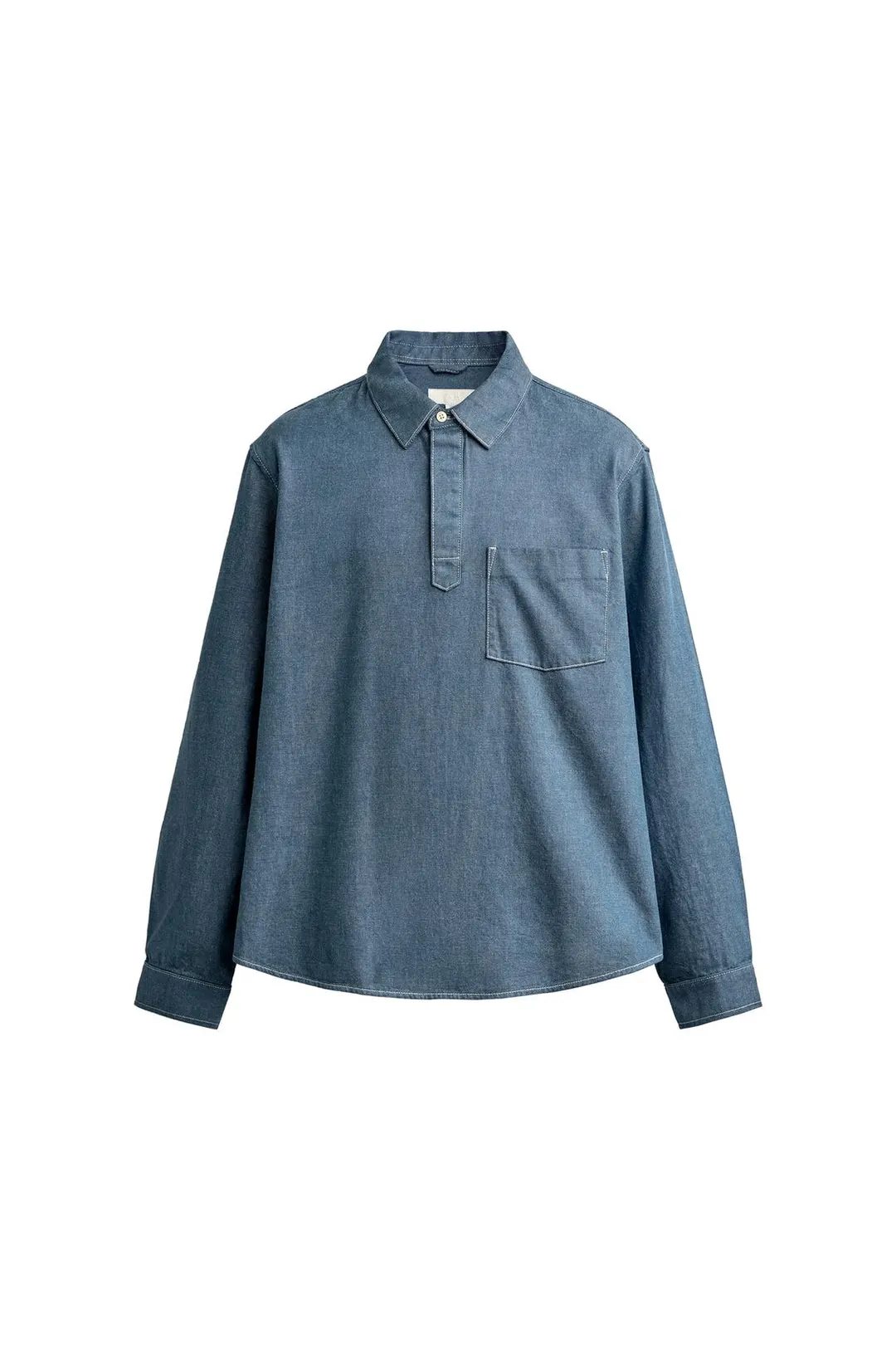 Поло из легкого вареного денима, Zara