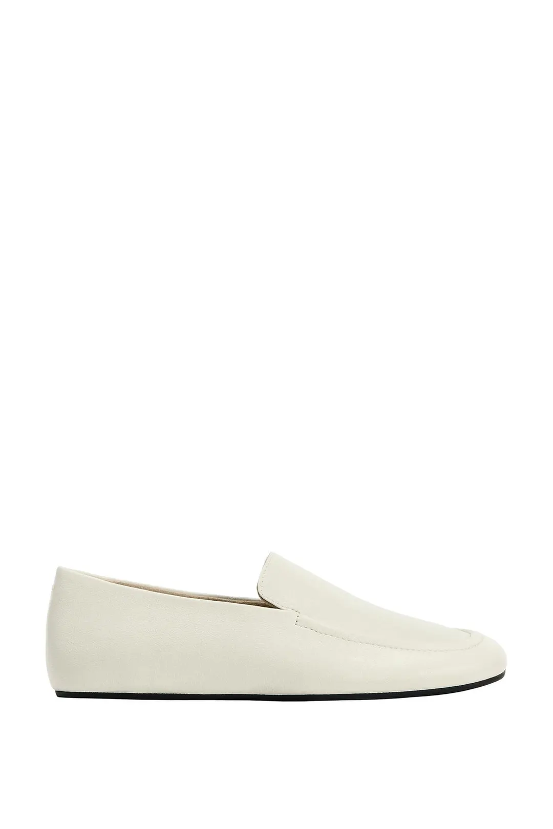 Лоферы без каблука из мягкой кожи, Zara