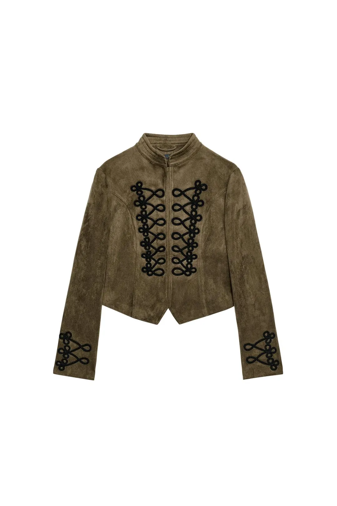 Куртка под замшу с застежкой-клевант, Zara