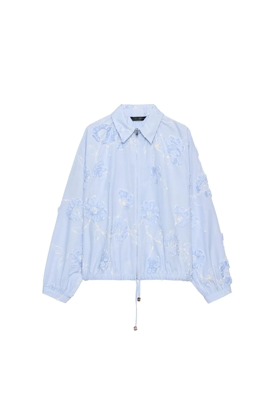 Фактурная рубашка с цветочной вышивкой, Zara