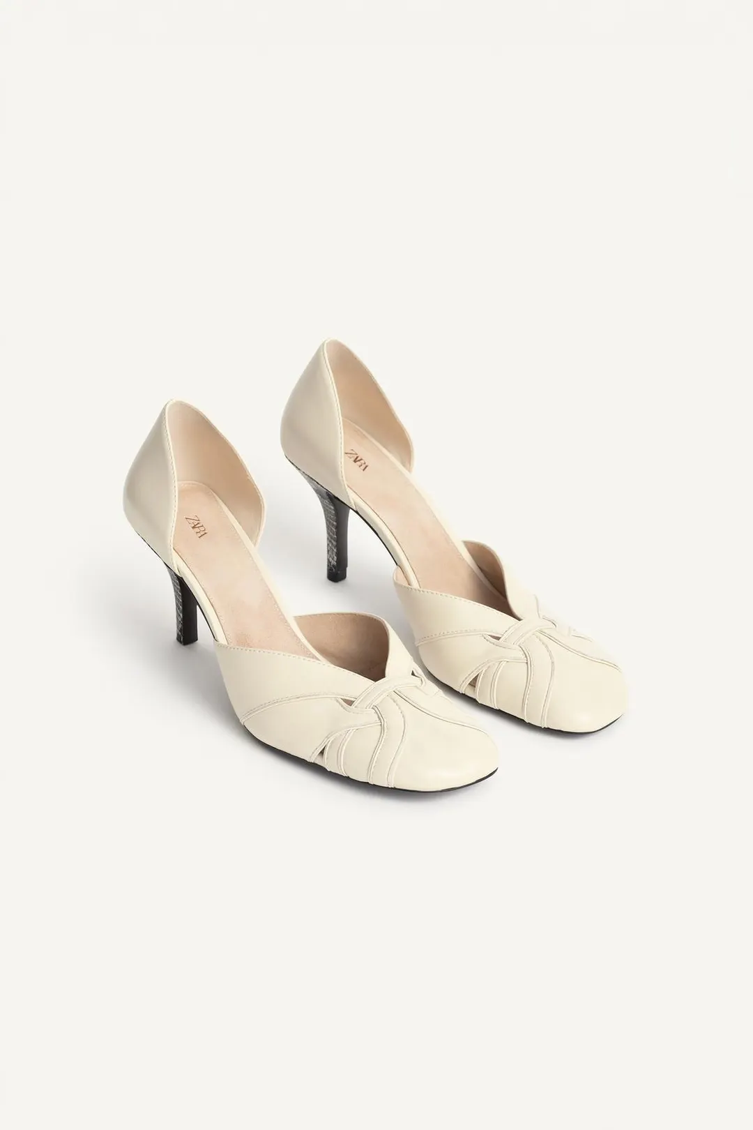 Туфли кожаные Limited Edition на каблуке, Zara