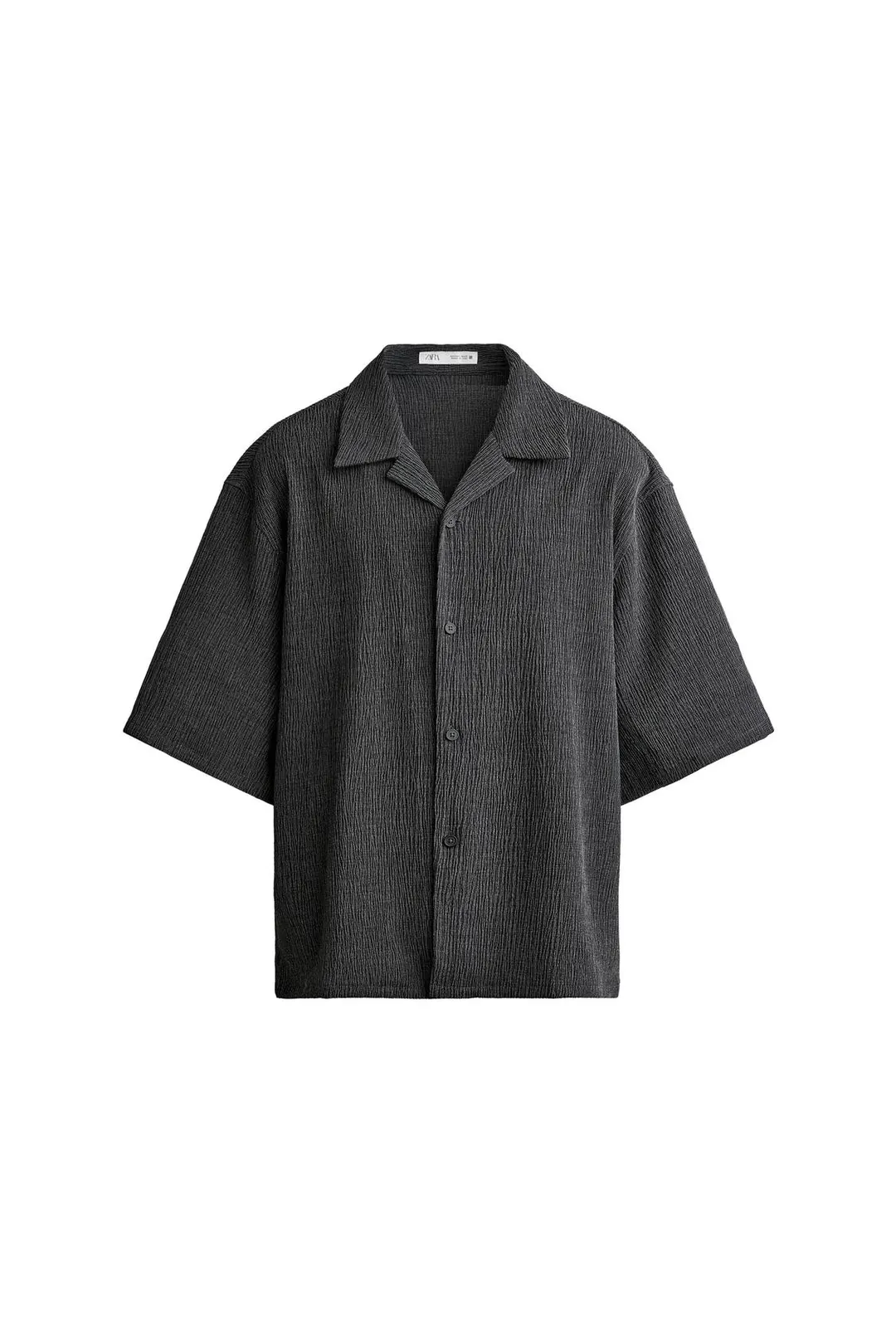 Рубашка свободного кроя из фактурной ткани, Zara