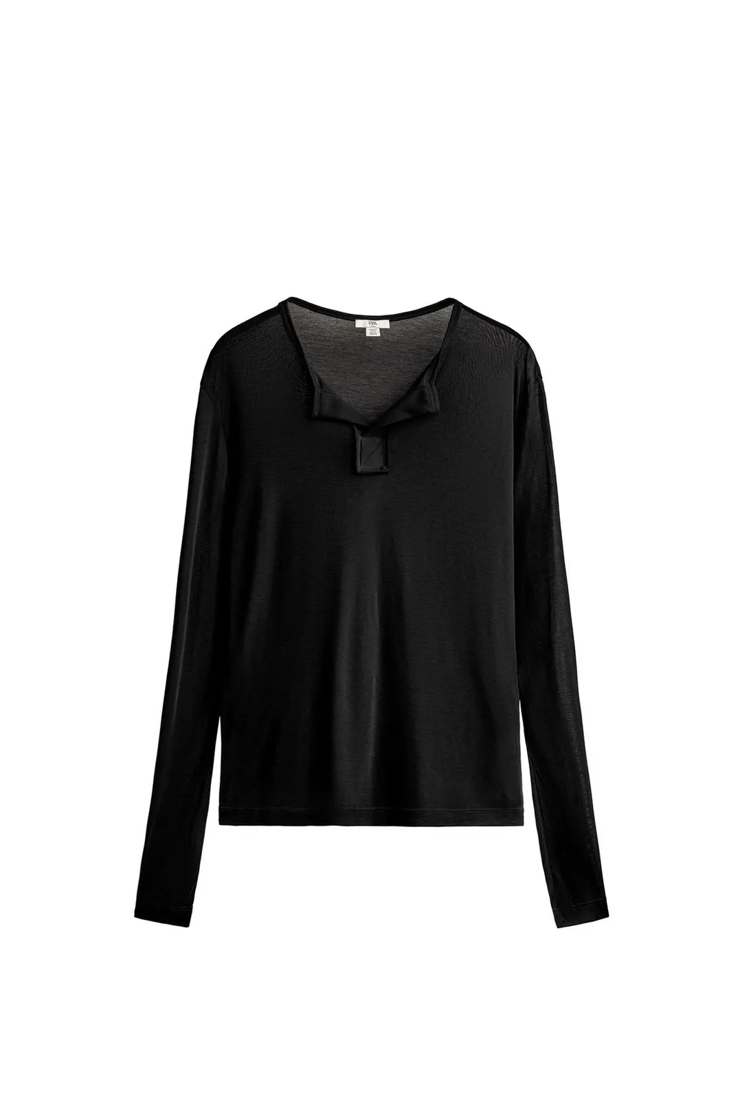 Футболка струящаяся с воротом хенли, Zara