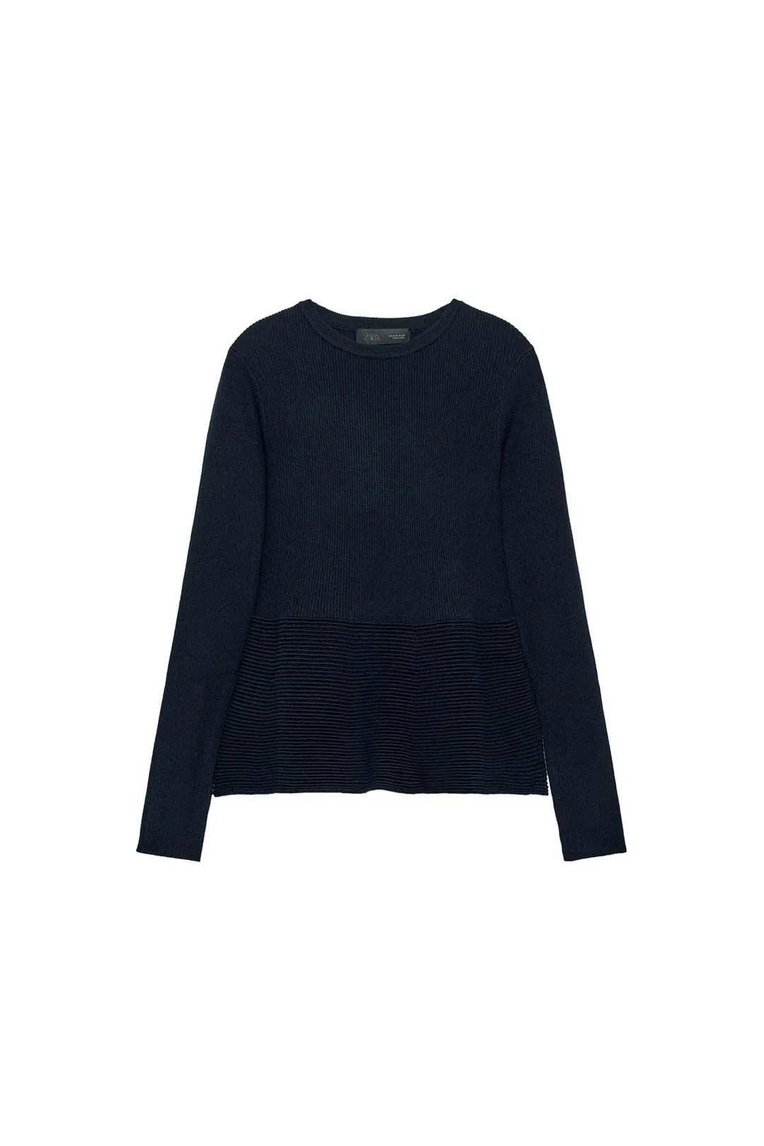 Джемпер из трикотажа с баской, Zara