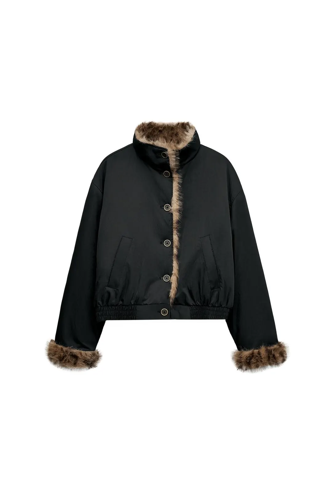 Двусторонняя куртка из искусственного меха, Zara