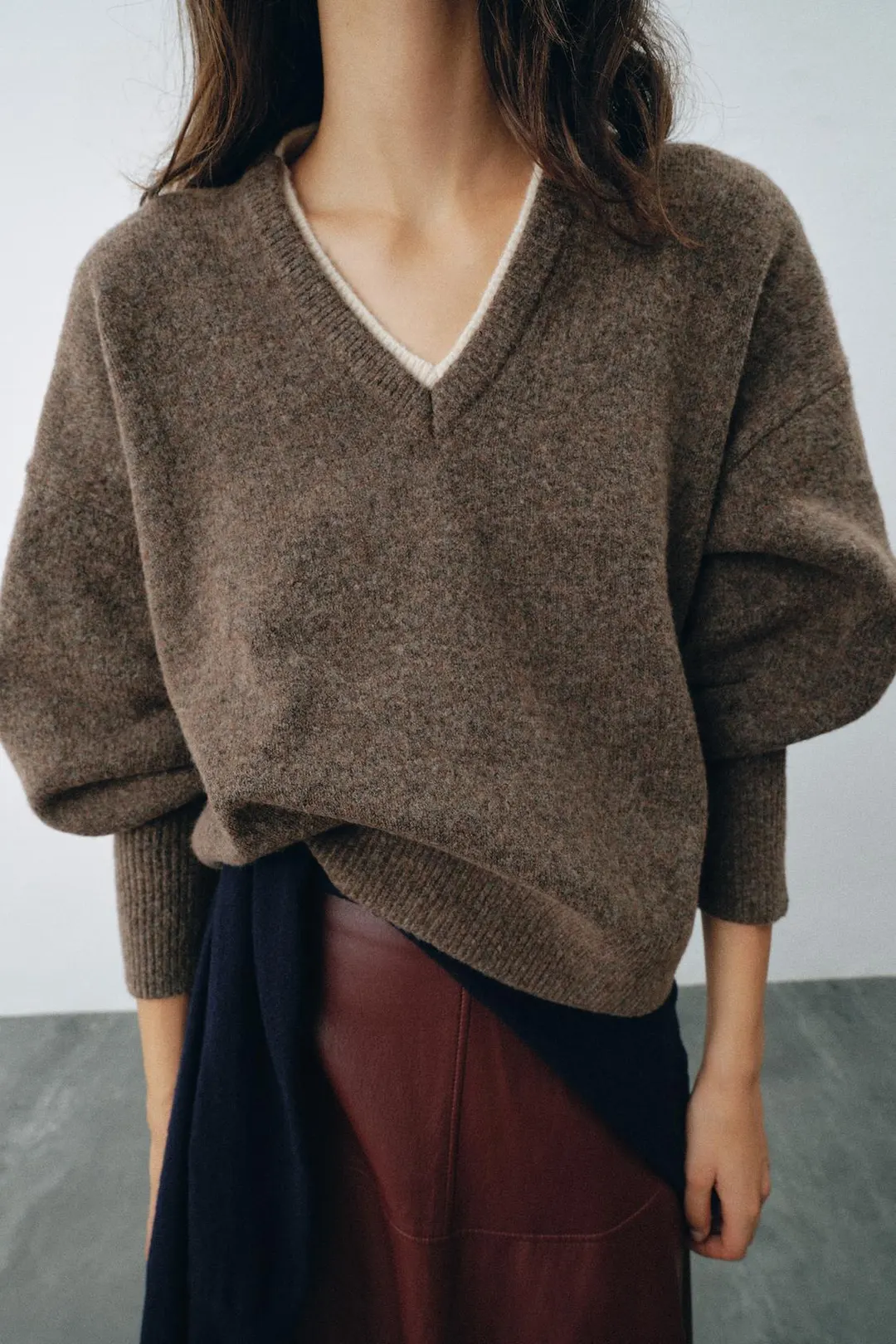 Двухслойный свитер из смесовой шерсти, Zara