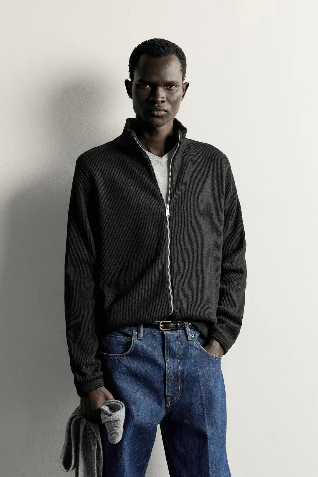 Куртка стандартного кроя в рубчик, Zara